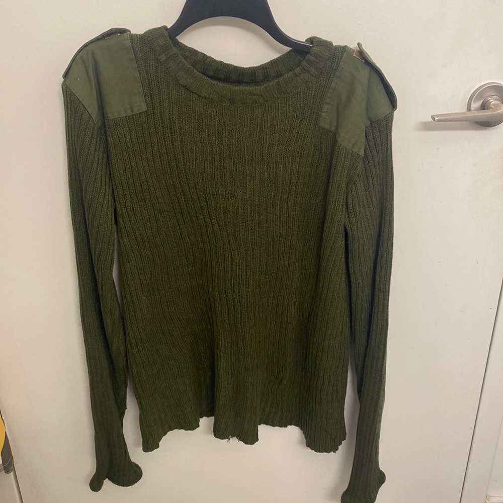 ONE SIZE FITS MOST ARMY SWEATER VINTAGE